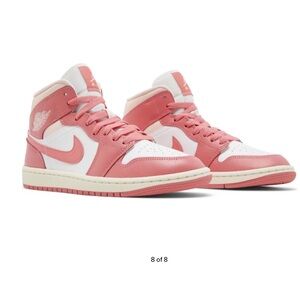 Air Jordan 1 Nike Mid Strawberries and Cream Size 9